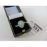 Turquoise set dress ring stamped 925