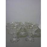 Set of c.1920's Art Deco period champagne saucers H11.