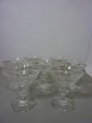 Set of c.1920's Art Deco period champagne saucers H11.