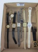 Collection of wristwatches including Bulova, Avia,