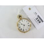 Victorian hallmarked 18ct gold pocket watch no 42577 by Thos Snape Wetherby and Tadcaster