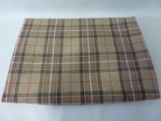 Two pairs Next tartan curtains 130cm x 180cm drop and 168cm x 230cm drop and one other pair of