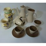 Poole coffee service - six place settings and two Honiton jugs in one box Condition