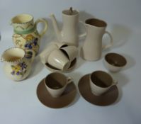 Poole coffee service - six place settings and two Honiton jugs in one box Condition