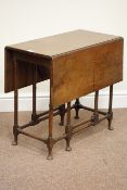 19th century mahogany drop leaf spider gateleg occasional table, 64cm x 34cm (closed),