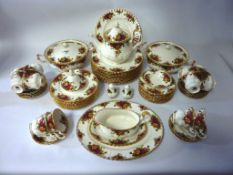 Comprehensive Royal Albert 'Old Country Roses' dinner and tea service - 12 place settings (lacking