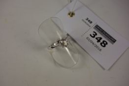 Oval brilliant cut diamond single stone ring approx 0.