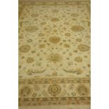 Large Pakistani Ziegler beige ground rug carpet,