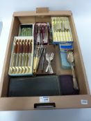 Cased sets of silver-plated cutlery in one box Condition Report <a href='//www.
