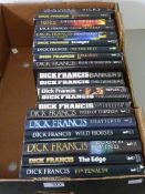 Books - collection of 20 Dick Francis novels in one box Condition Report <a