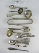 Various Georgian and later hallmarked silver flatware approx 12.