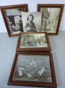 Collection of seven framed and one unframed photographic prints by Frank Meadow Sutcliffe of
