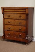 Victorian mahogany Scotch chest fitted with four drawers and top frieze drawer, W108cm, H124cm,