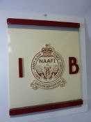 'NAAFI' advertising sign 87.5cm x 75cm Condition Report <a href='//www.