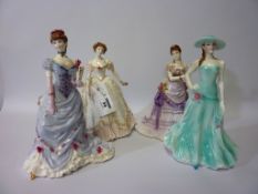 Two Royal Worcester figures from the Splendour at Court collection - 'A Royal Presentation' and