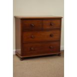 Victorian mahogany chest fitted with two short and two long drawers, W108cm, H96cm,