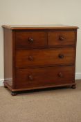 Victorian mahogany chest fitted with two short and two long drawers, W108cm, H96cm,