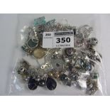 Collection of pairs of ear-rings stamped 925 in one bag