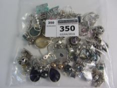 Collection of pairs of ear-rings stamped 925 in one bag