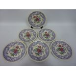 Six Spode 'Mayflower' plates D27cm Condition Report <a href='//www.