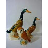 Two Beswick mallard ducks - both standing (model nos.