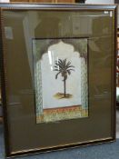 Palm Tree in Desert Landscape,
