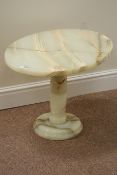 1970's onyx oval occasional table, 66cm x 46cm Condition Report <a href='//www.