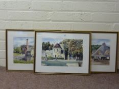 'Museum Gardens York', watercolour signed by C.