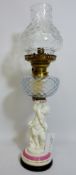Early 20th century oil lamp,