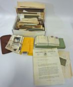 Collection of photographs and postal history in one box