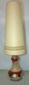 Retro West German Fat Lava UFO lamp base with original shade H130cm approx