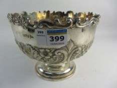 Late Victorian silver presentation rose bowl by Walker & Hall Sheffield 1899 approx 12.