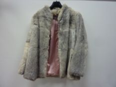 Vintage clothing/accessories - grey coney fur coat and one other fur coat (2)