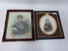 Victorian opalotype portrait photograph on opalescent glass,