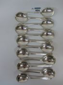 Set of twelve mid 20th century silver bouillon spoons by Viner's Sheffield 1948 approx 11.