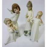 Three Lladro figures and a Nao figure (4) Condition Report <a href='//www.