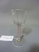 Early George III cordial glass, bucket shaped bowl,