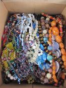 Vintage and later beads and necklaces in one box