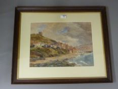 Whitby East Cliff and Tate Hill Sands, watercolour initialled and dated EPCH April 1911,