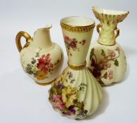 Royal Worcester vase decorated with floral sprays, date code c.