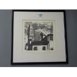 Continental Roof Tops, Tony Dyson artist's proof etching signed and numbered in pencil 1988,