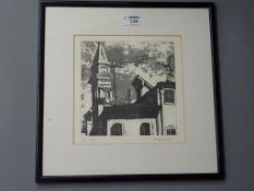 Continental Roof Tops, Tony Dyson artist's proof etching signed and numbered in pencil 1988,