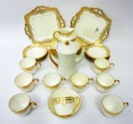 Early 20th century Paragon 'Blossom' teaware and a Carlton Ware tea pot