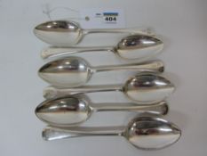 Set of six mid 20th century silver dessert spoons by Viner's Ltd Sheffield 1956 and 1963 approx