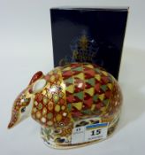 Royal Crown Derby Armadillo paperweight (boxed)
