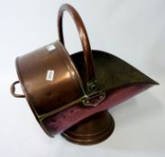 Victorian copper coal helmet