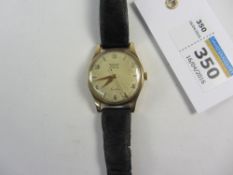 1950s Gents Rotary 17 jewel incabloc wristwatch with second hand sweep hallmarked 9ct no 12878 and