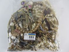 Quantity of costume jewellery in one bag