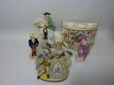 19th century Bloor Derby figure 'Hope I Don't Intrude' H14.