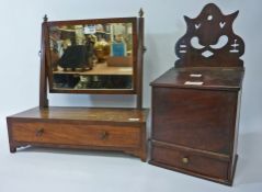 Early 19th century mahogany dressing table mirror fitted with single drawer 42cm x 46cm high and a